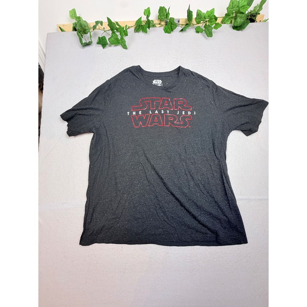 Star Wars The Last Jedi Mens 3XL T-Shirt Charcoal‎ Heather Grey Graphic Tee